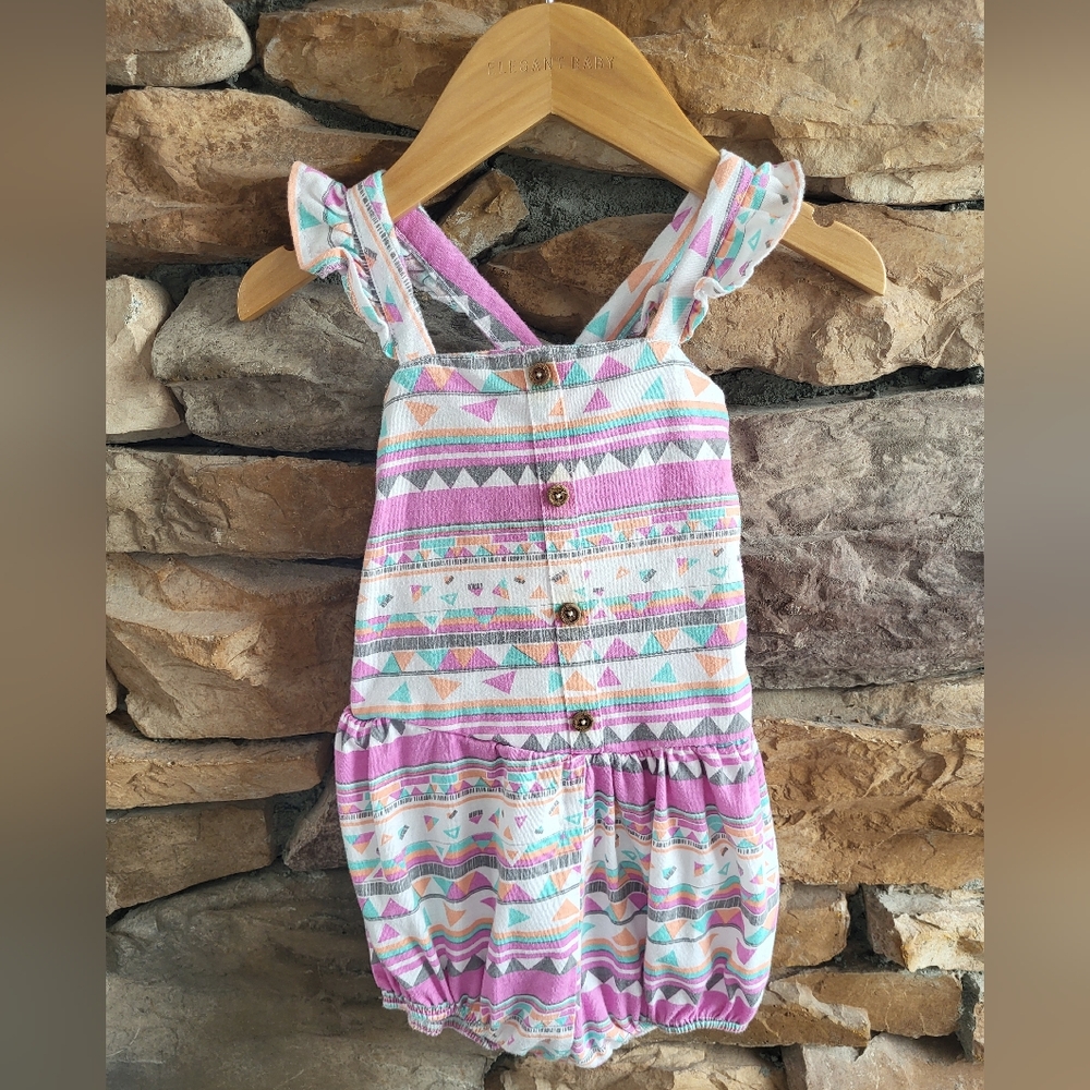 Colorful Geometric Kids Romper 24m